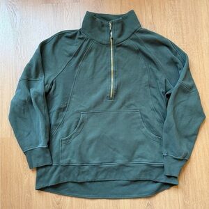 Lululemon Womens Green Long Sleeve Half Zip Pullover Sweatshirt Size XL/XXL
